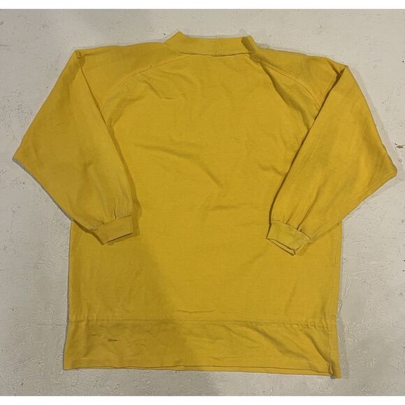 Vintage Adidas Long Sleeve Sweater Pullover Yellow Mens See Measurements - Picture 9 of 10